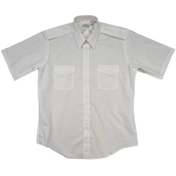 Eagle Shirtmakers Mens 16 White Epaulets Pilot Aviation Costume Military NEW - Picture 1 of 9
